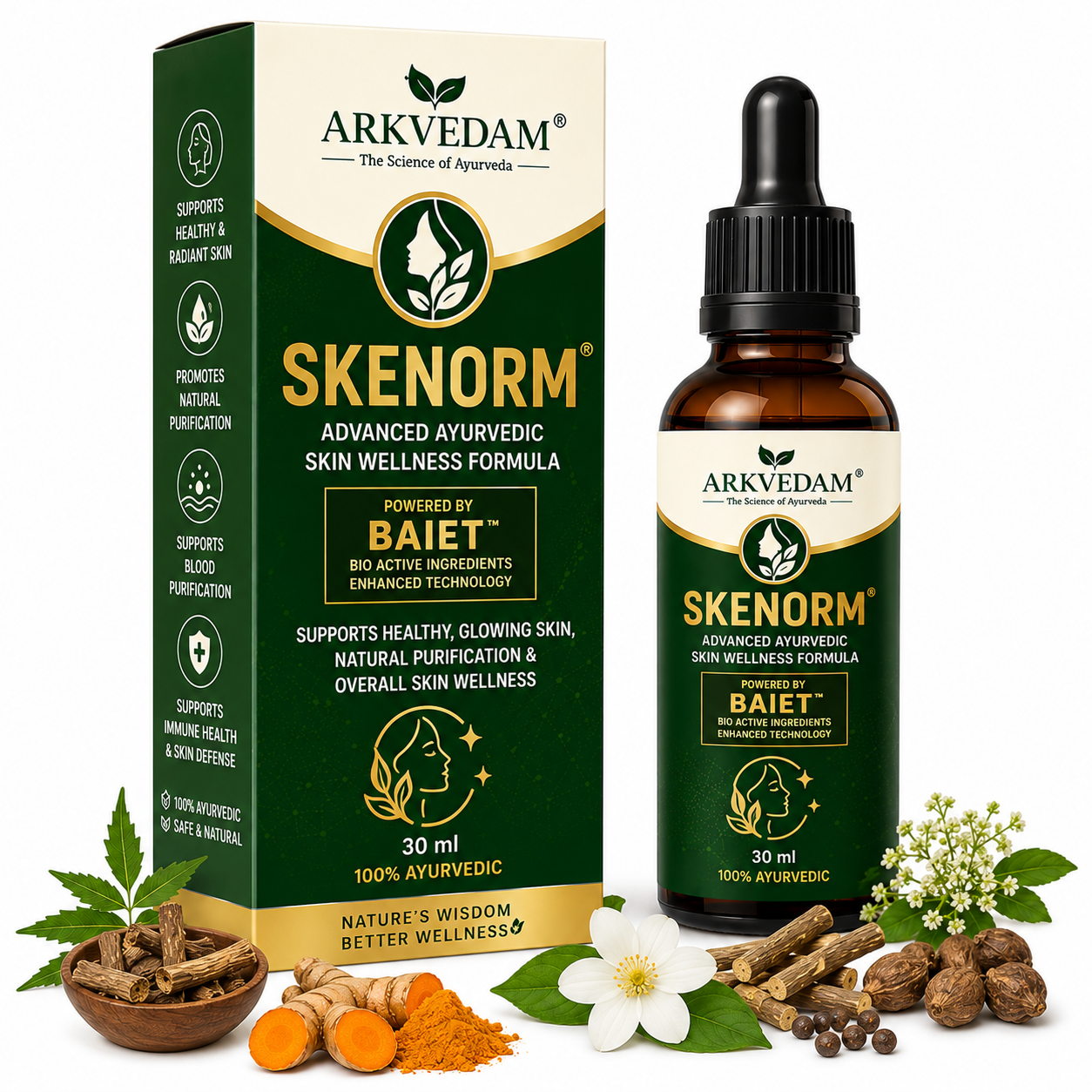 Skenorm – Advanced Ayurvedic Skin Support Formula